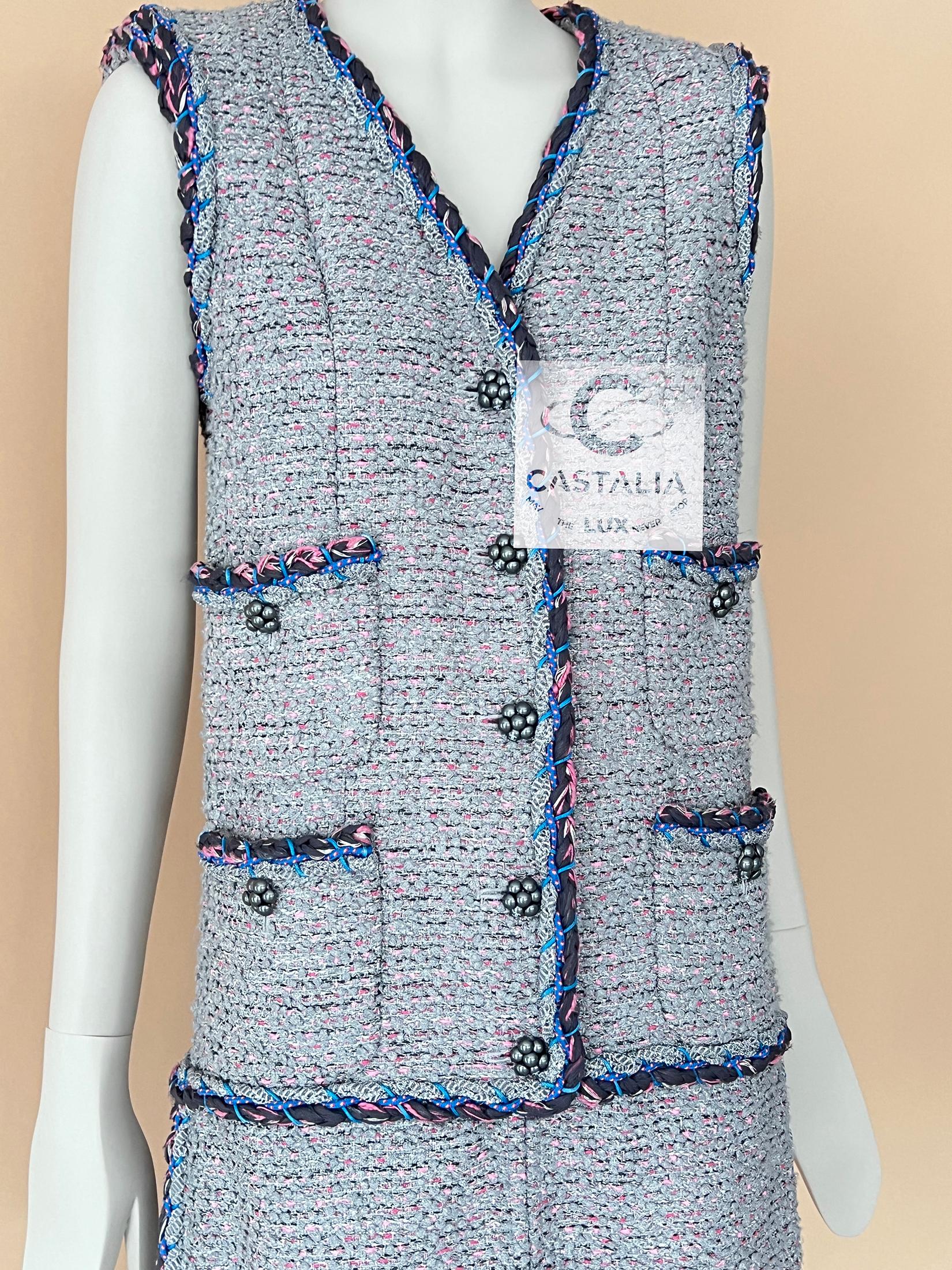 Chanel 8K$ Nuovo abito in tweed da passerella 34 FR 3