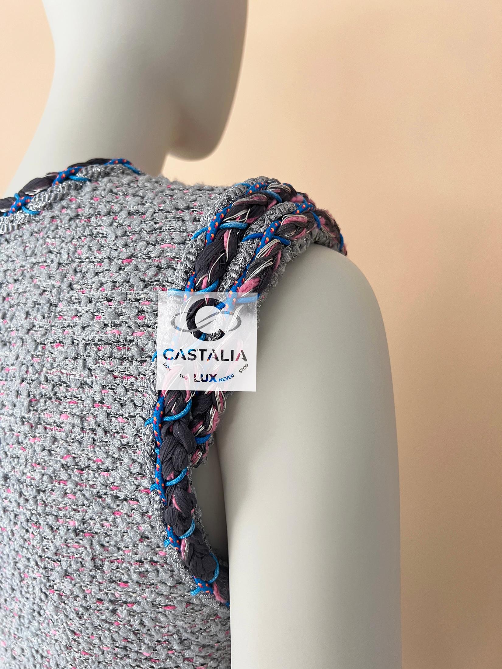 Chanel 8K$ Nuovo abito in tweed da passerella 40 FR in vendita 4
