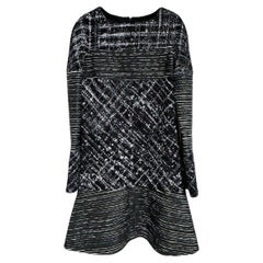 Chanel 8K$ Nuovo abito da passerella in tweed e pelle