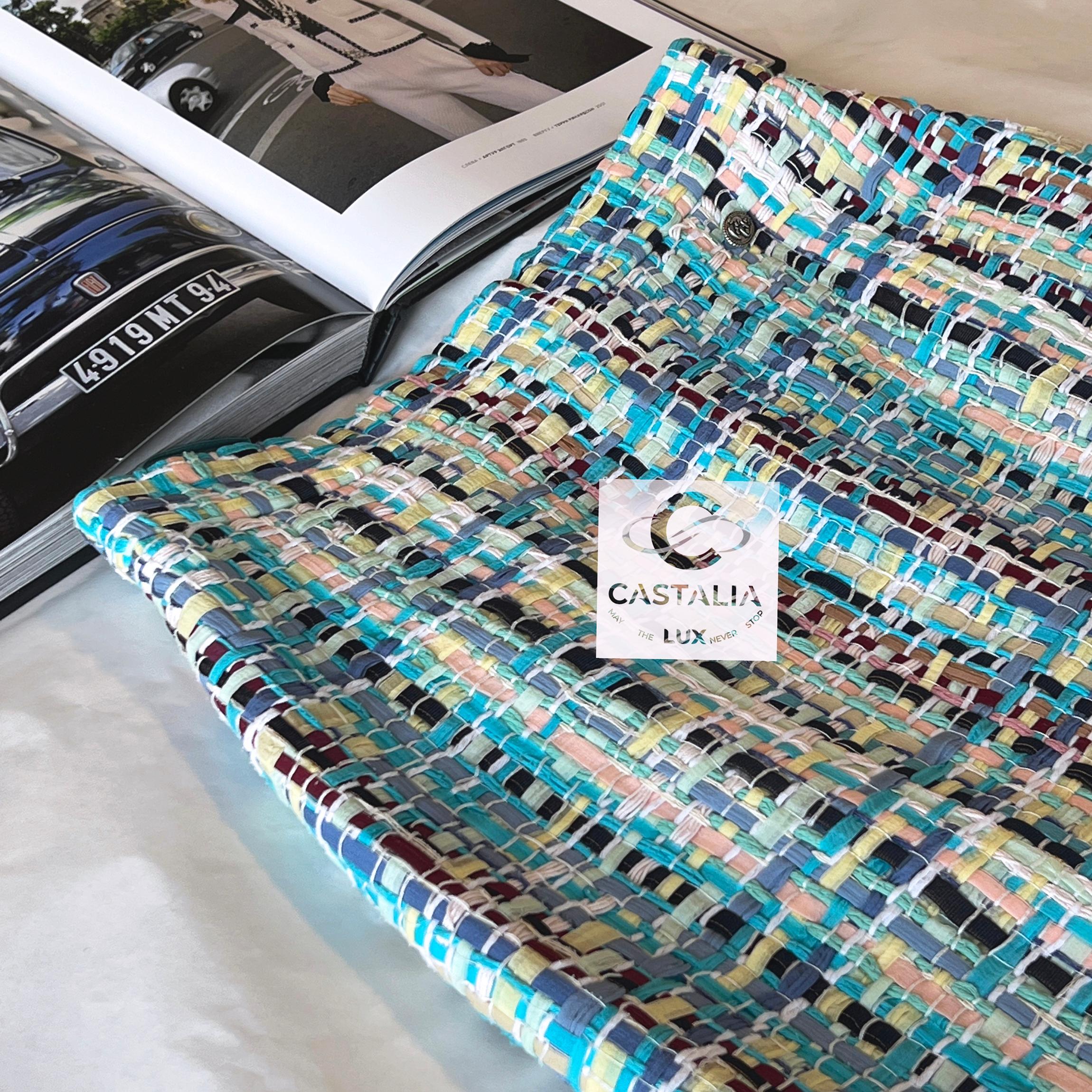 Chanel 8K$ New Iconic Paris / Cuba Ribbon Tweed Skirt 5