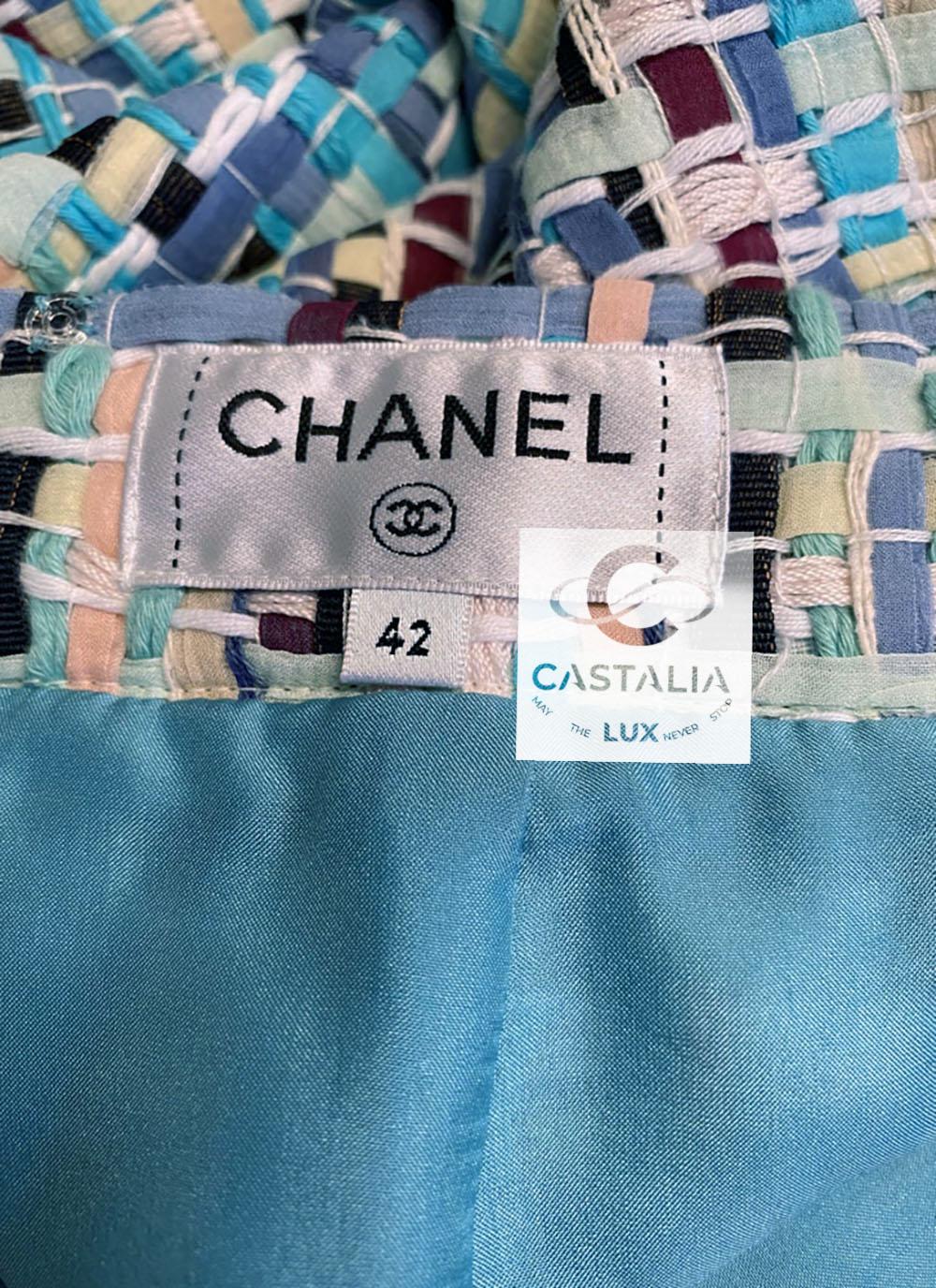 Chanel 8K$ New Iconic Paris / Cuba Ribbon Tweed Skirt 10