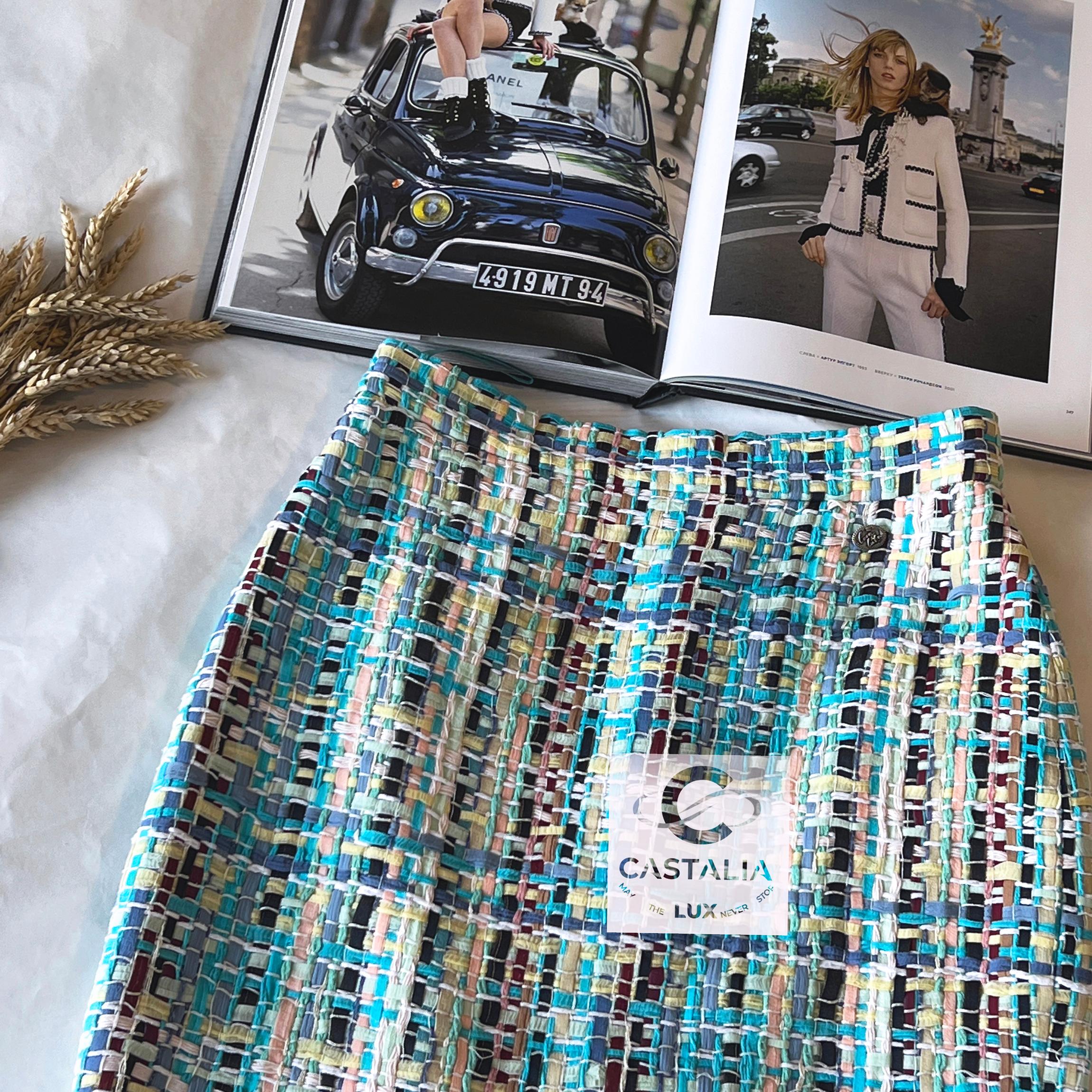 Chanel 8K$ New Iconic Paris / Cuba Ribbon Tweed Skirt 3