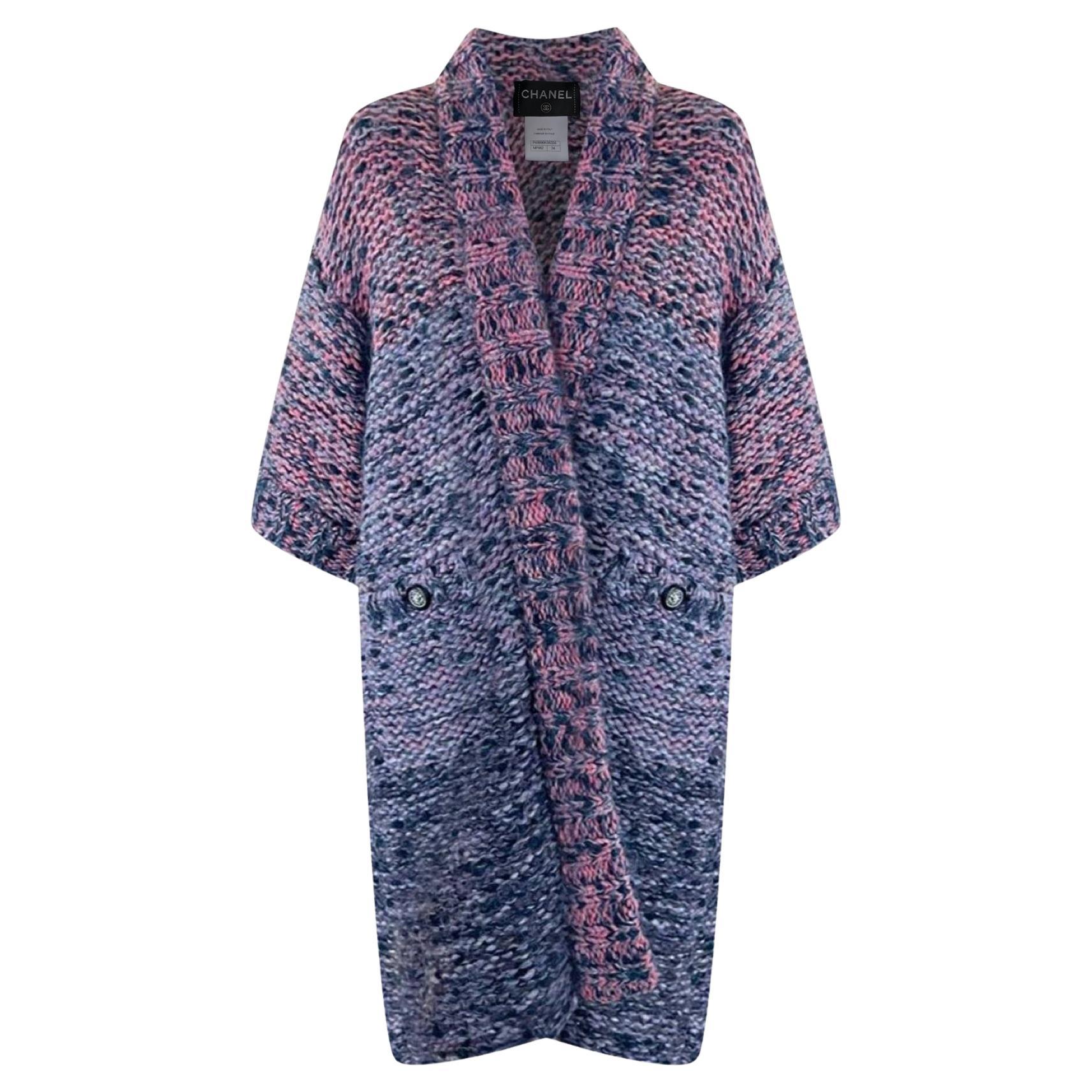 CHANEL 8K$ Paris / Edinburgh Entspannter Boucle-Mantel 34 FR im Angebot