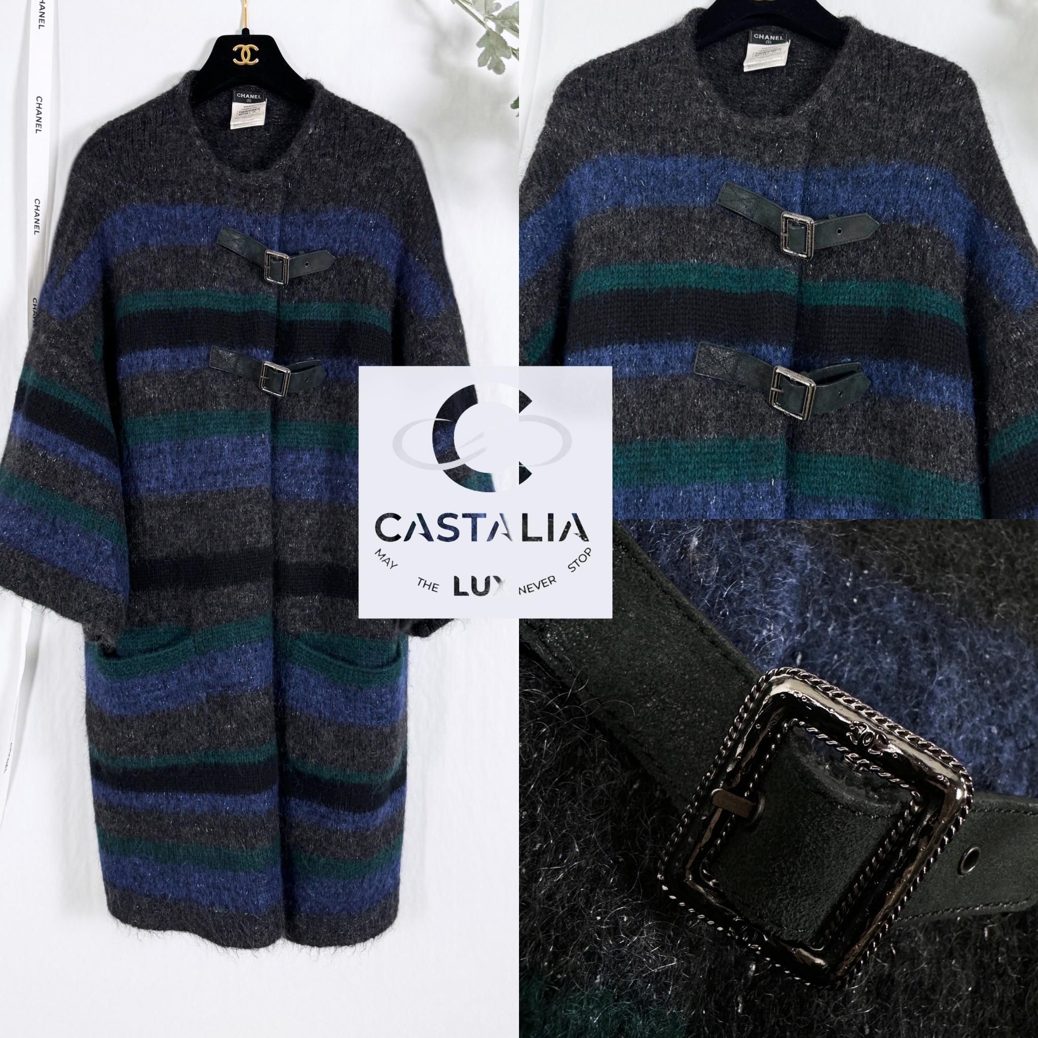 Black Chanel 8K$ Runway Cashmere Coat 38 FR