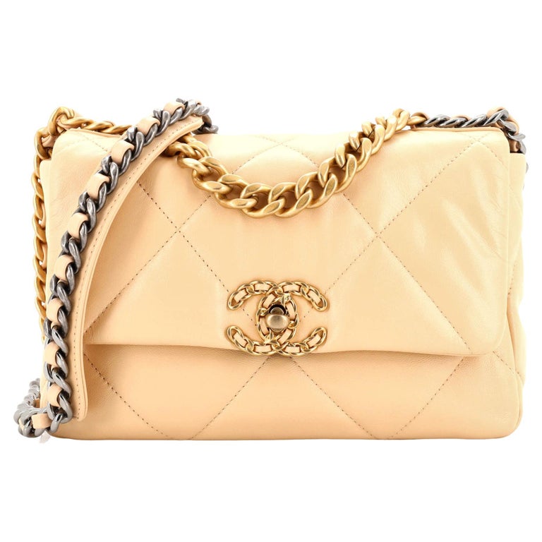 CHANEL, Bags, Chanel 9 Goatskin Quilted Small White Flap