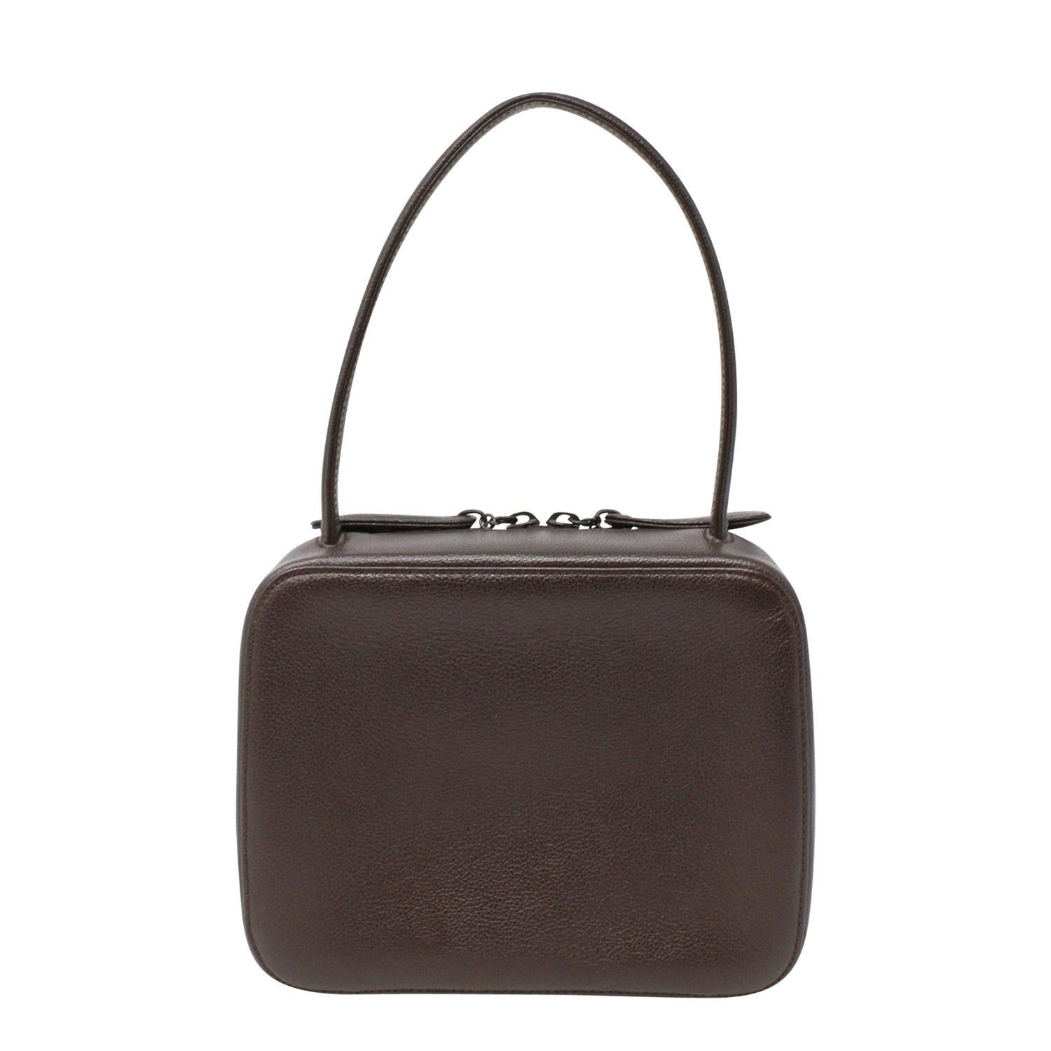 Black Chanel 90s Brown CC Box Bag