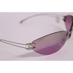 Chanel 90s Frameless Pink Oval Sunglasses