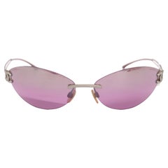 Chanel 90s Frameless Pink Oval Sunglasses