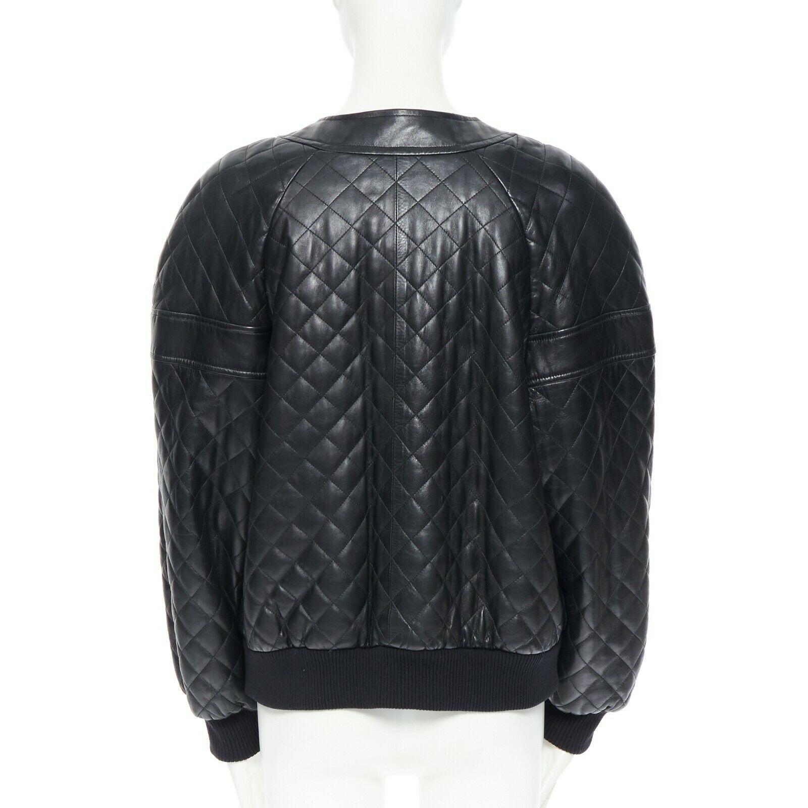 chanel black leather jacket
