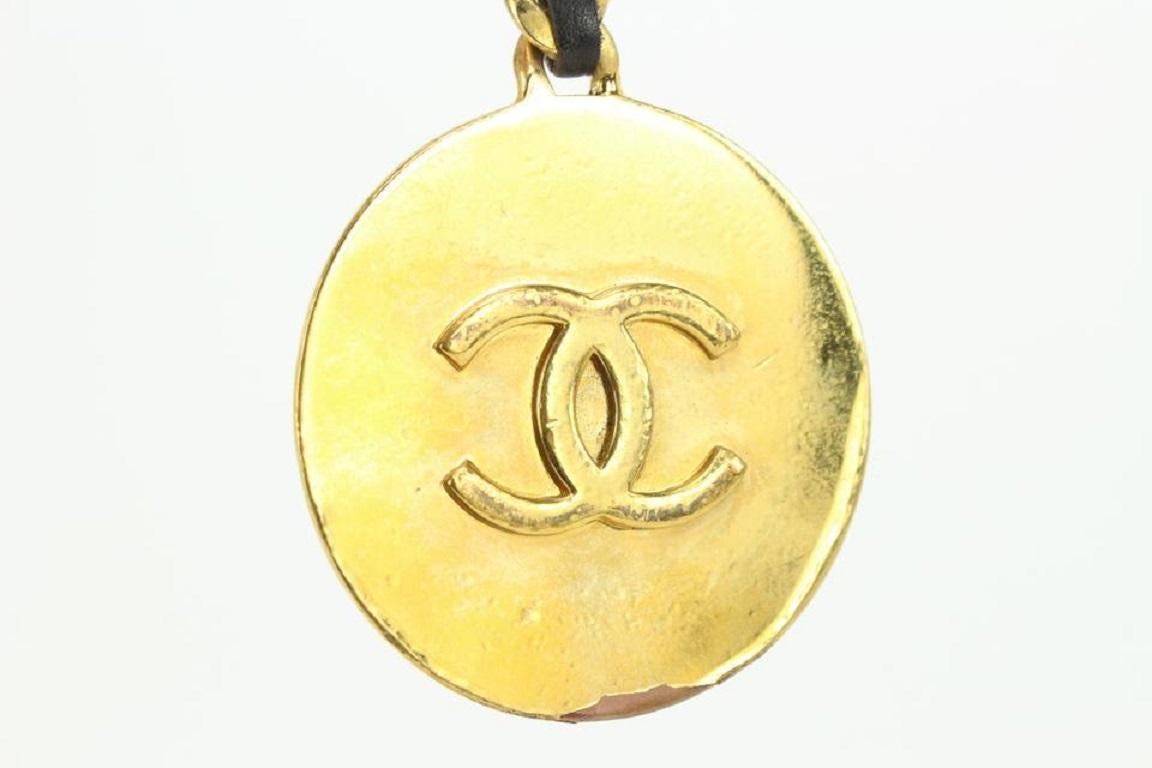 Chanel 93P CC Logo Black Interlaced Chain Keychain Bag Charm 502cas68 4