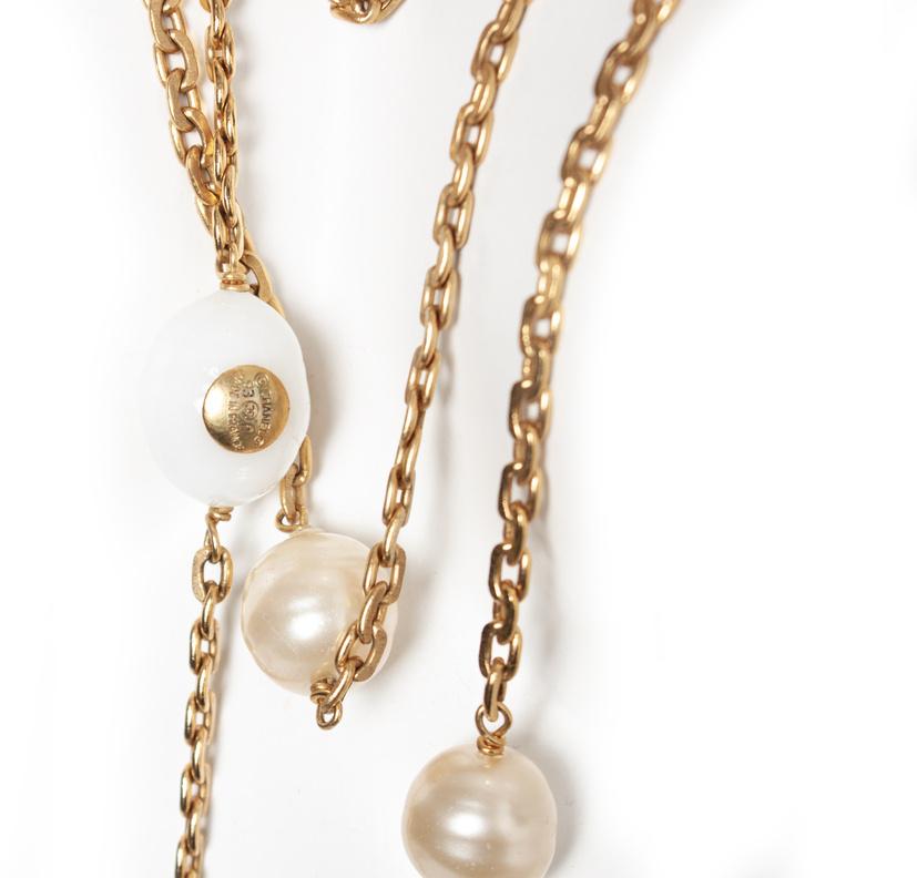 Chanel, 93P Perlenkette Damen im Angebot
