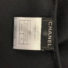 CHANEL 94305 05C Size 4 Black Cotton Sleeveless Casual Top