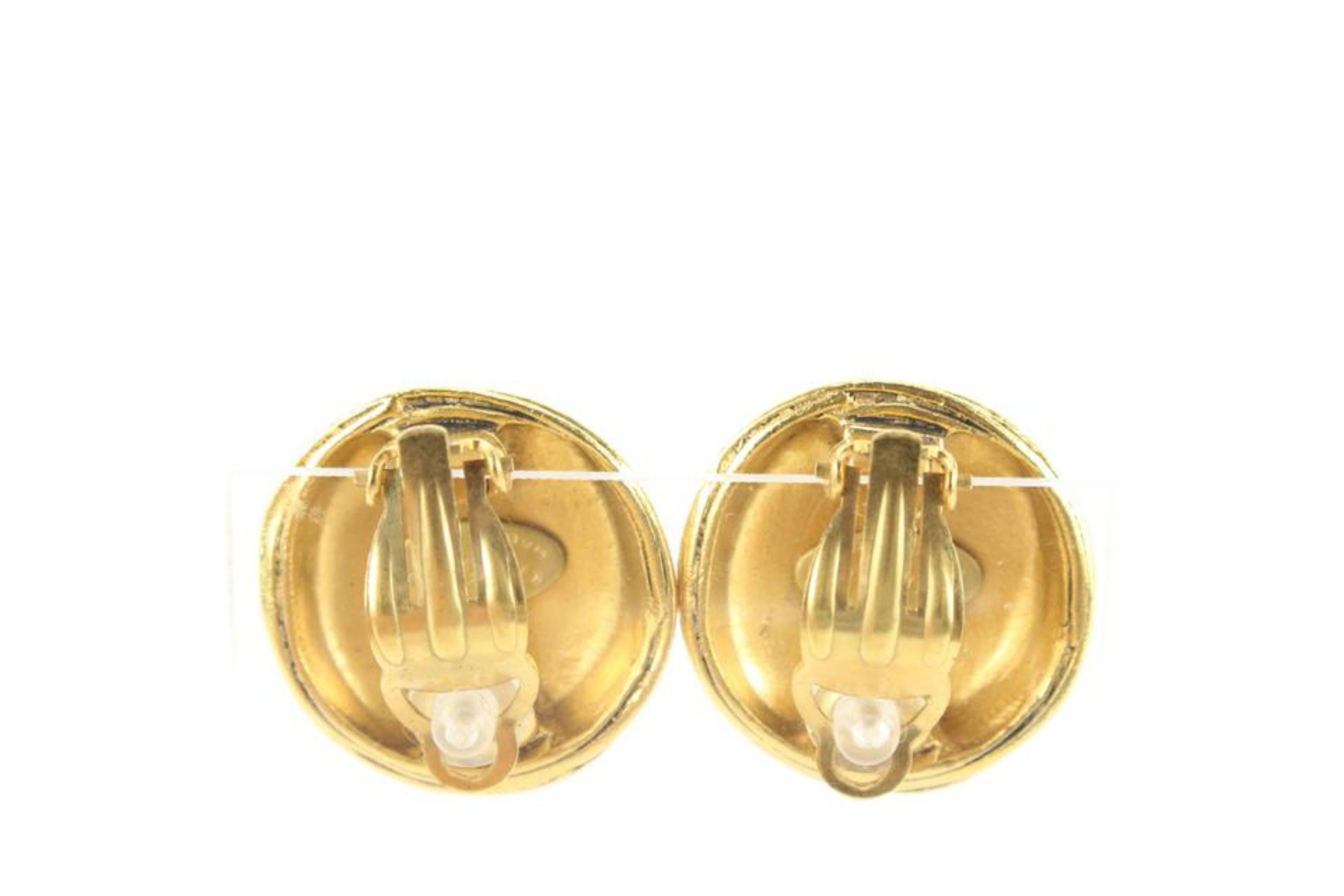 Chanel 94A Gold CC Spiral Earrings 1ck616s 1