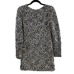 CHANEL - 94A Knit Clear Sequin Dress - Black & White - 38 US 6