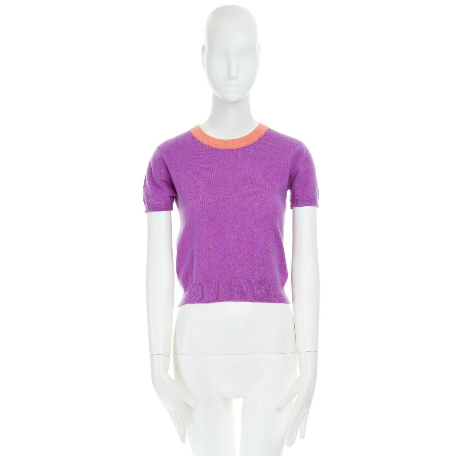 purple short sleeve sweater