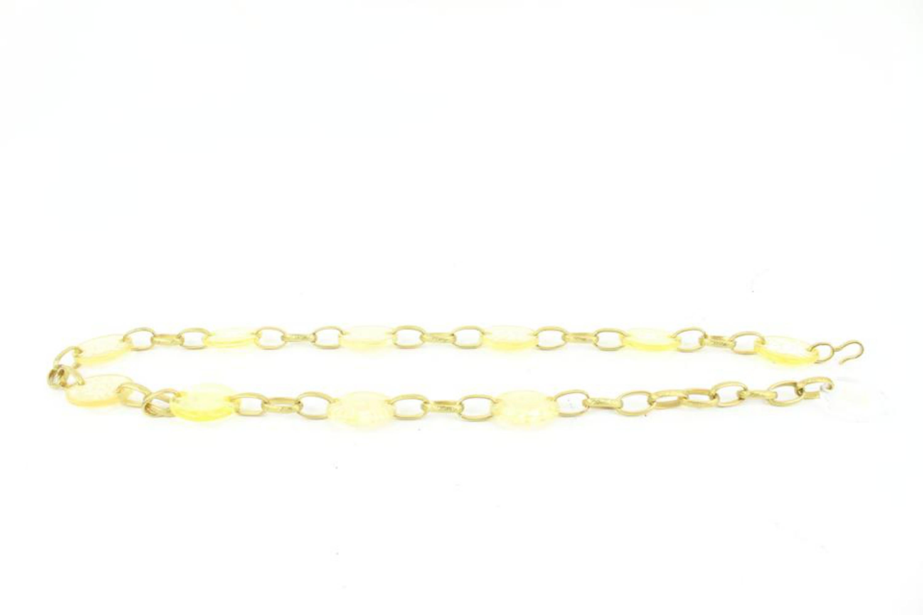 Chanel 95C Clear x Gold CC Chain Belt Necklace 2way 89cz425s For Sale 1
