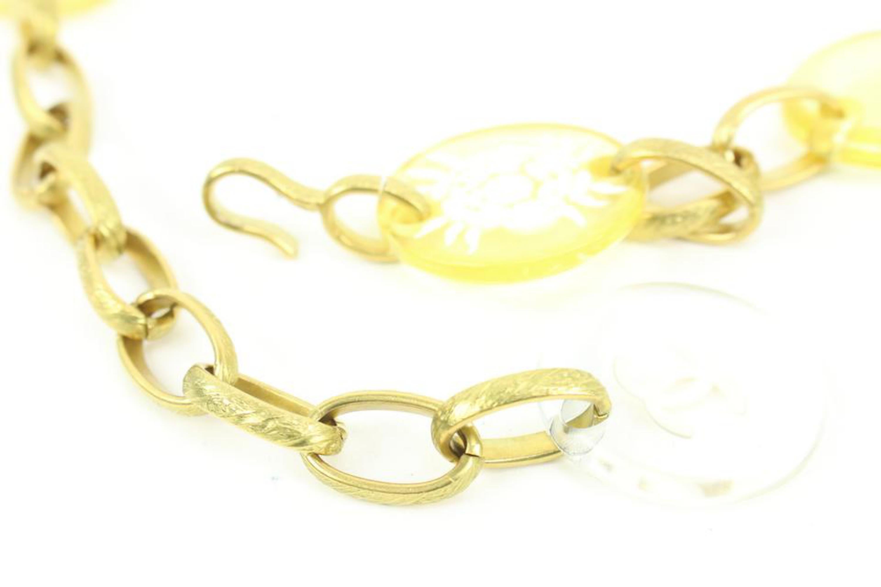 Chanel 95C Klar x Gold CC Kette Gürtel Halskette 2way 89cz425s im Angebot 2