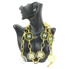 Chanel 95C Klar x Gold CC Kette Gürtel Halskette 2way 89cz425s