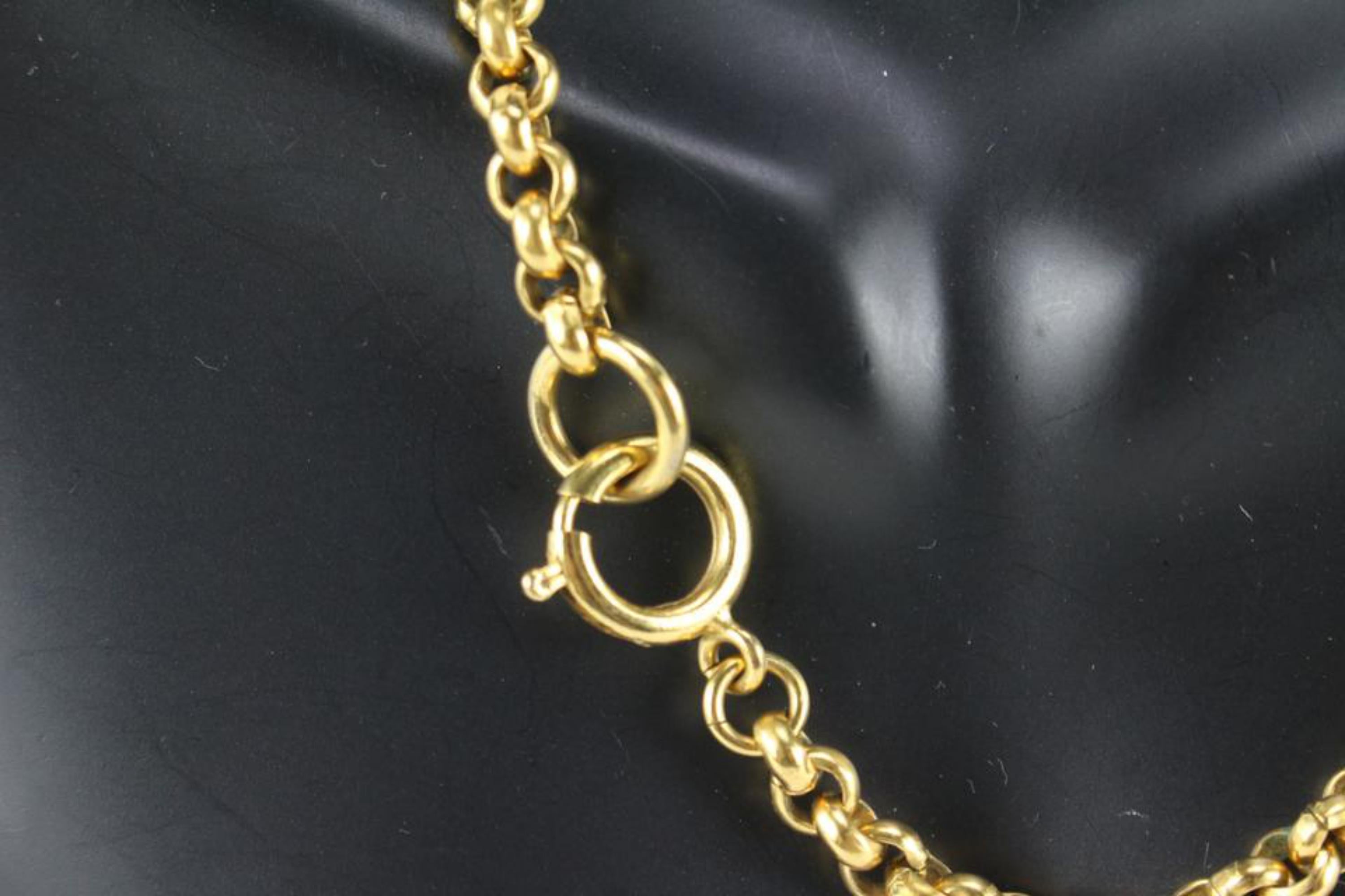 Chanel Gold Logo Necklace - 25 For Sale on 1stDibs