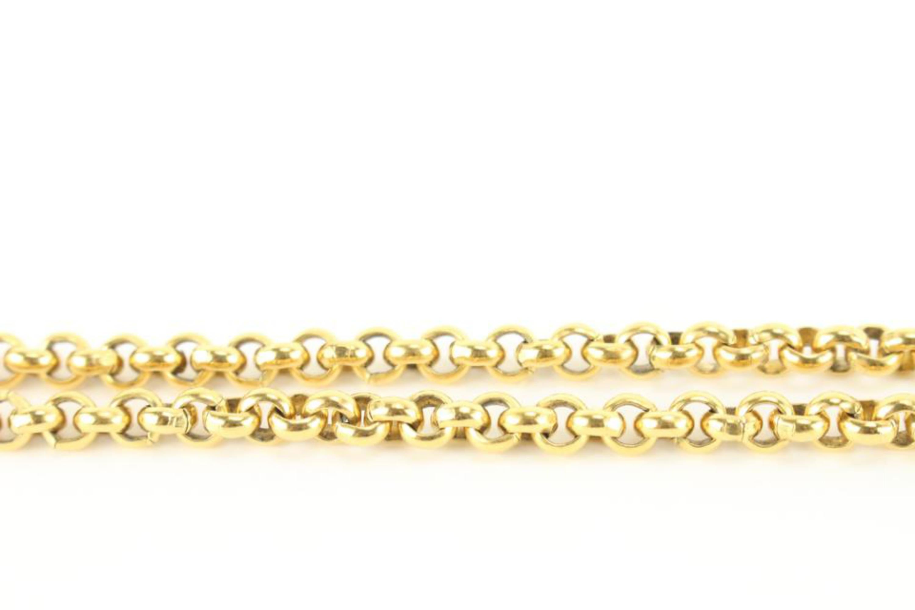 Collier Chanel 95p 24K plaqué or avec logo Jumbo CC 27cc824s Pour femmes en vente