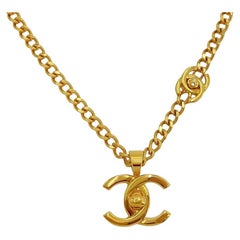 Chanel 96A Vintage Turnlock Necklace 24k GHW 66132
