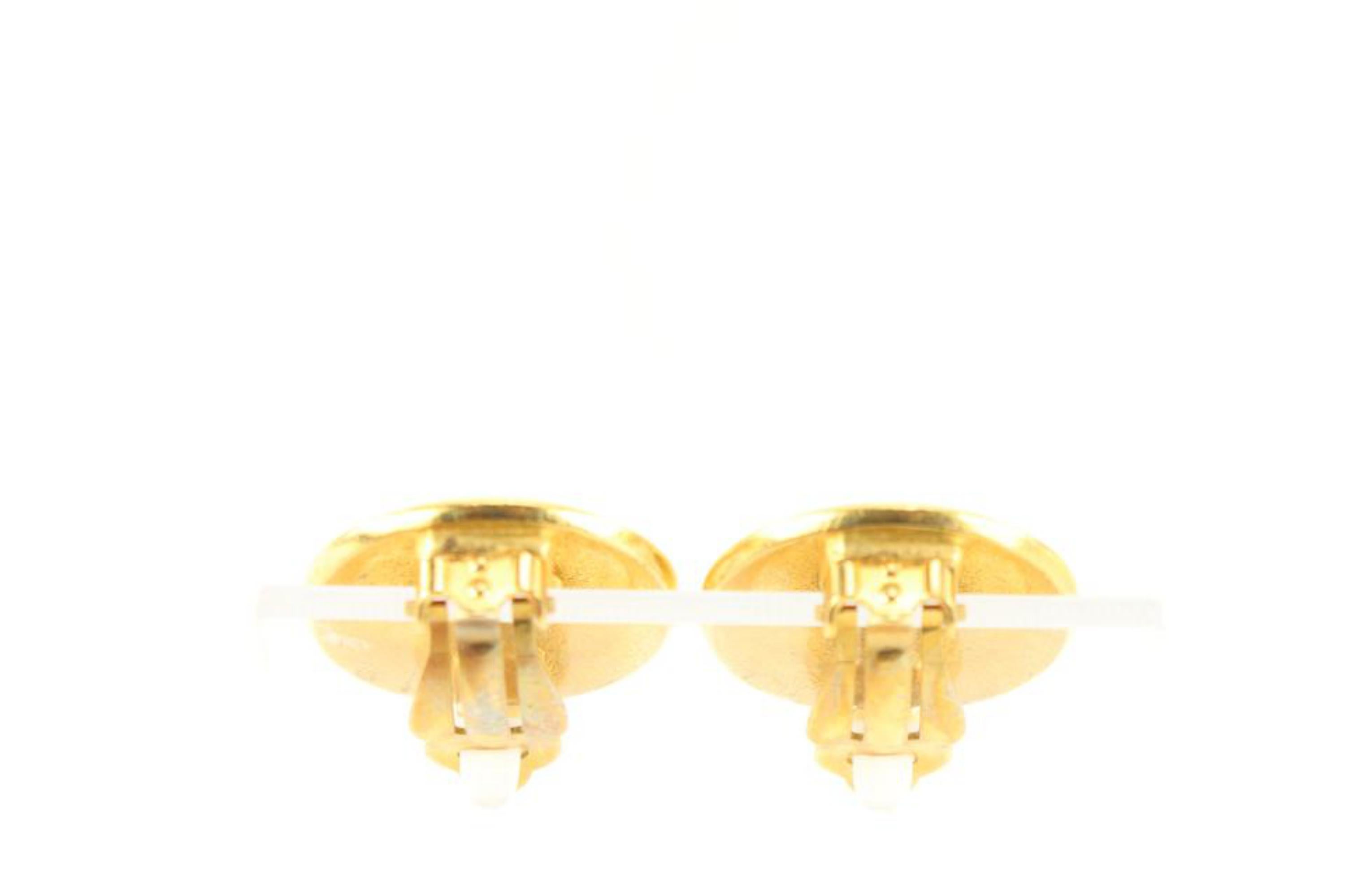 Chanel 96c Gold CC Earrings 53ck614s In Good Condition In Dix hills, NY