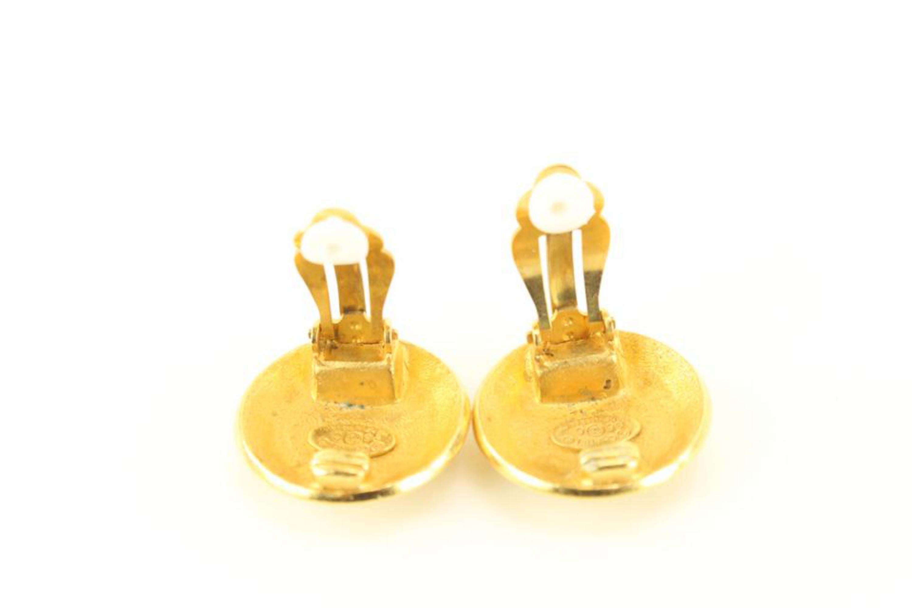 Women's Chanel 96c Gold CC Earrings 53ck614s