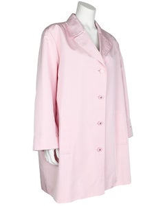 Chanel 96P Baby Pink Silk Evening/Swing Coat
