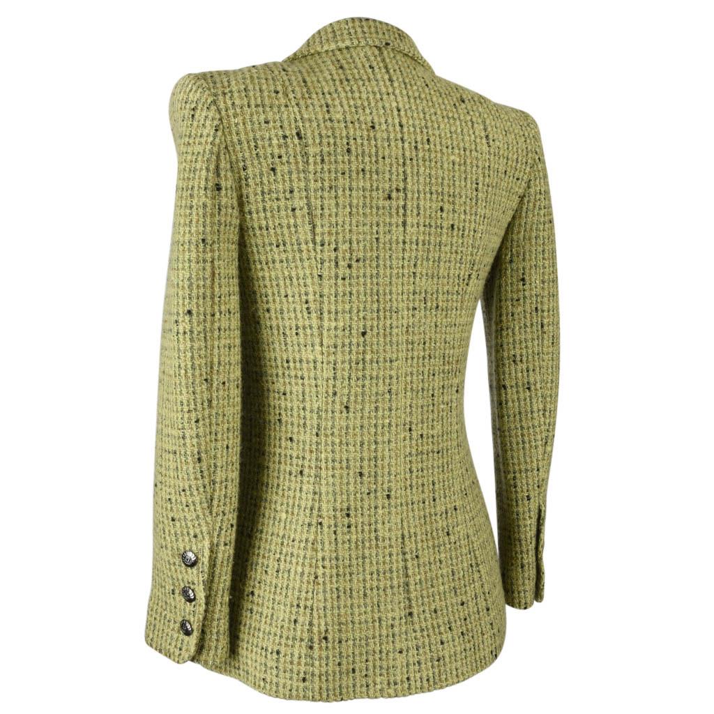 Chanel 97A Jacket  Divine Fresh Green Tweed  34 / 4 For Sale 3