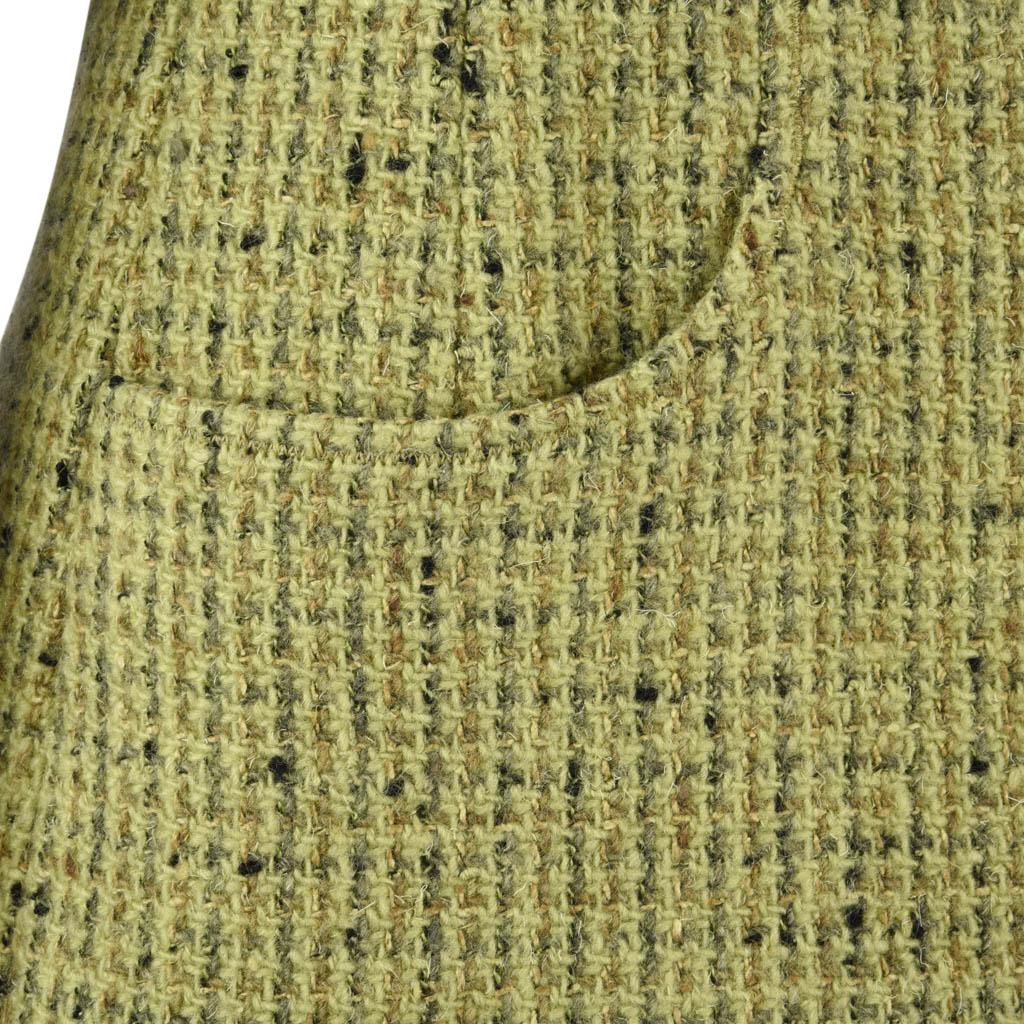Brown Chanel 97A Jacket  Divine Fresh Green Tweed  34 / 4 For Sale