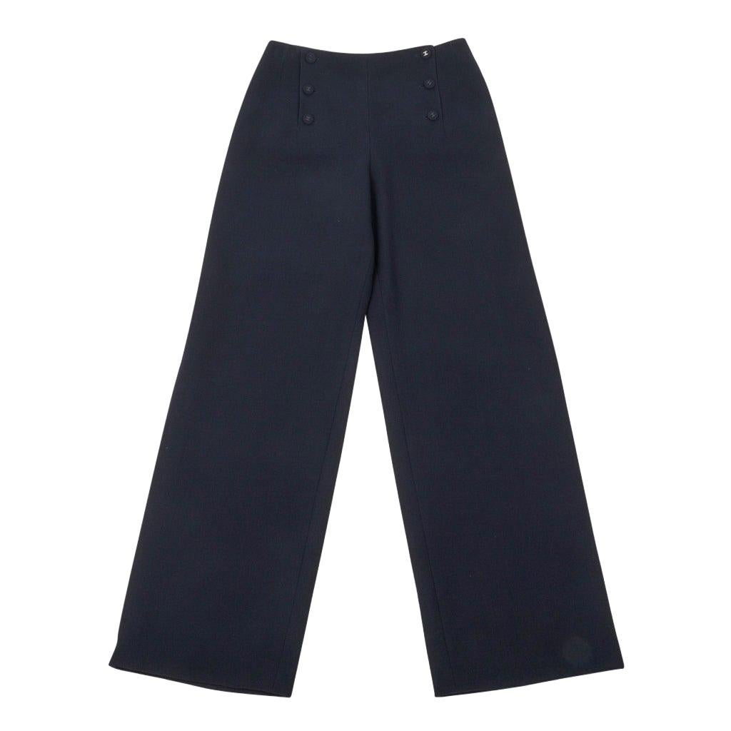 Chanel 97A Pant Navy Sailor Influence Wool 42 / 10