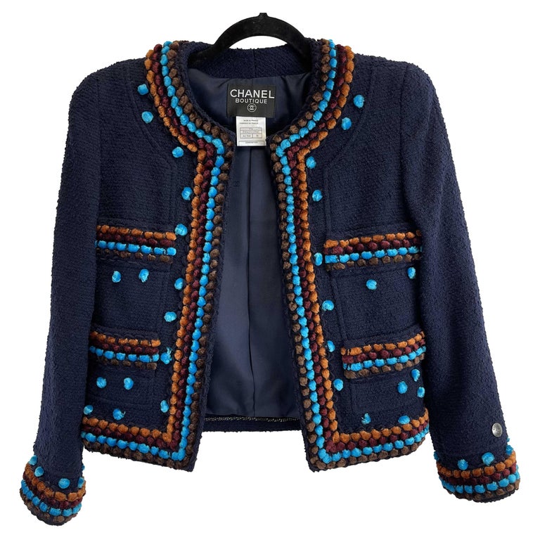 Chanel Brown Tweed Jacket - 46 For Sale on 1stDibs
