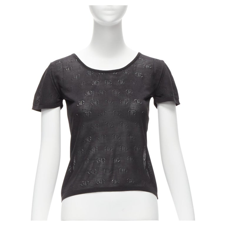 Chanel Short Sleeve Sweater - 14 For Sale on 1stDibs