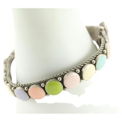 Chanel 99C Multicolor Candy Silber Mesh CC Armband 50ck77s