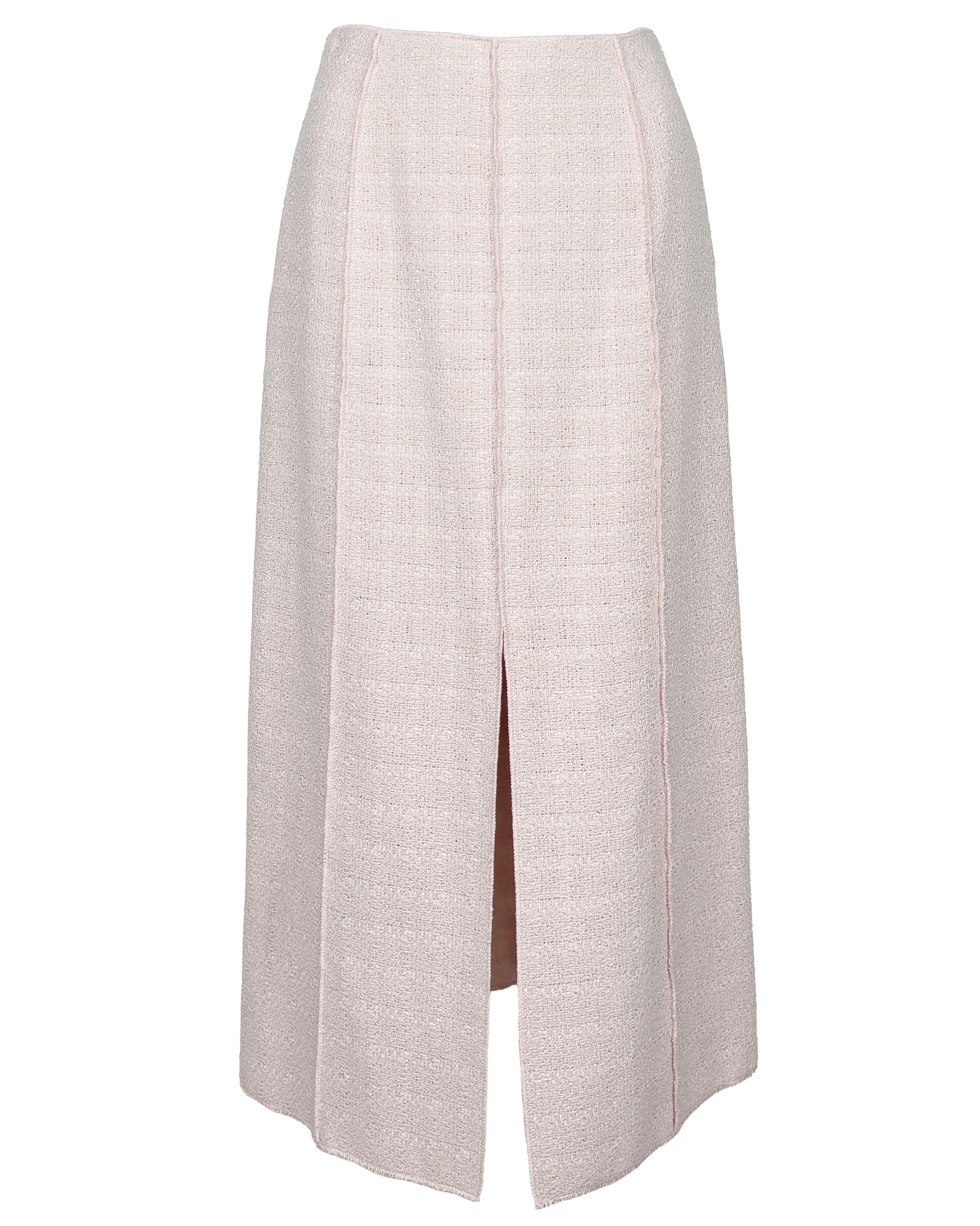 Abito con gonna Chanel 99P Baby Pink in cotone e viscosa In condizioni buone in vendita a Toronto, Ontario