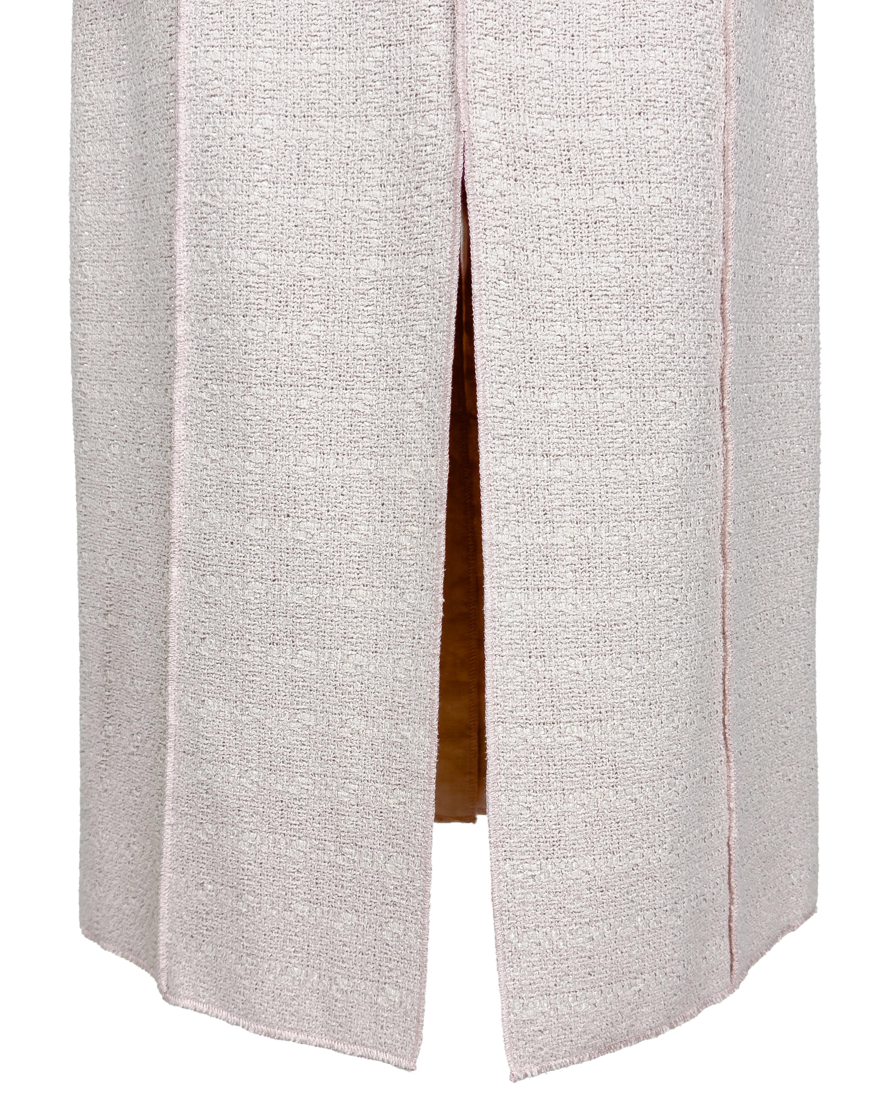 Abito con gonna Chanel 99P Baby Pink in cotone e viscosa in vendita 1