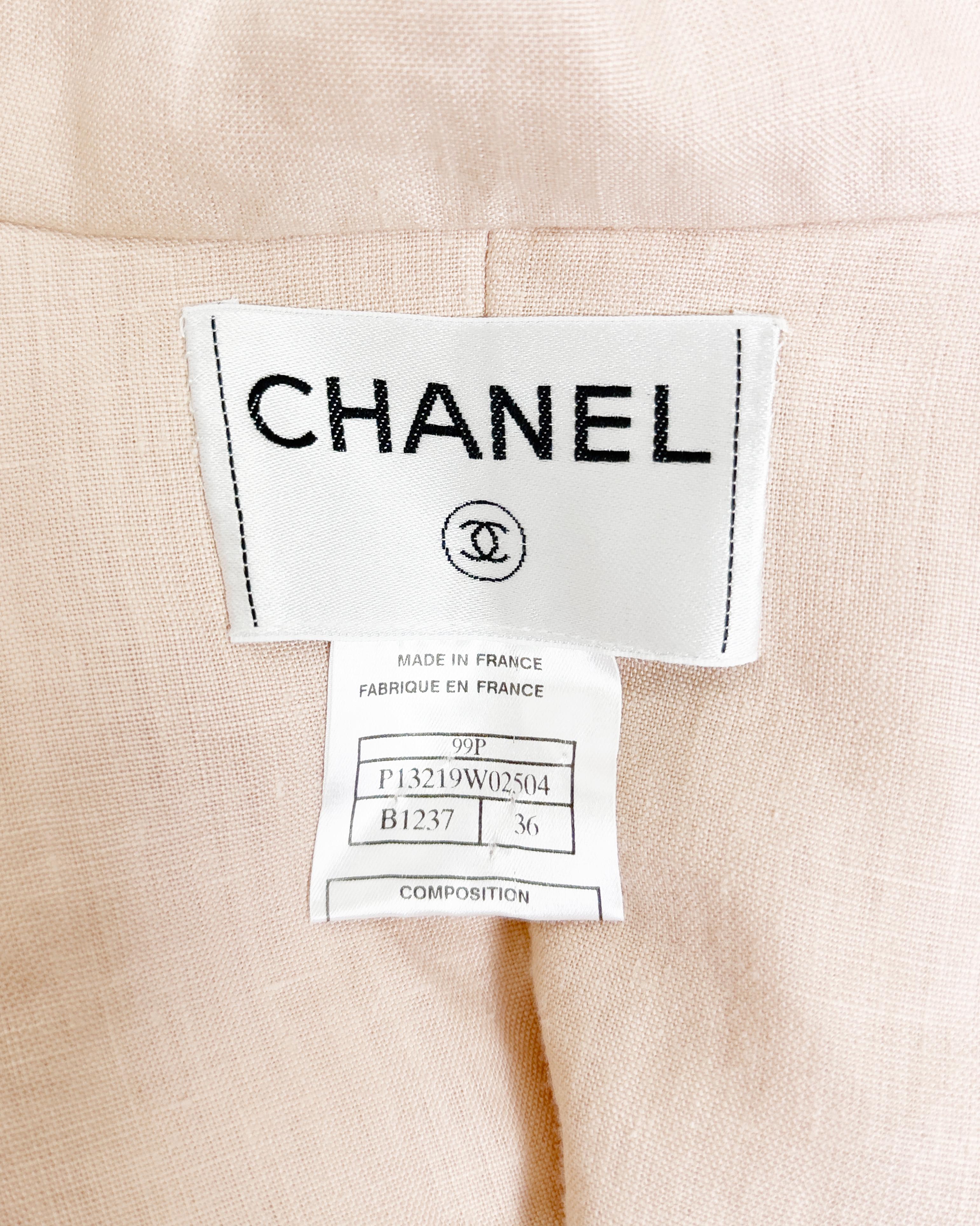 Abito con gonna Chanel 99P Baby Pink in cotone e viscosa in vendita 3