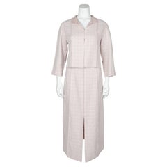 Chanel 99P Baby Pink Cotton and Viscose Skirt Suit