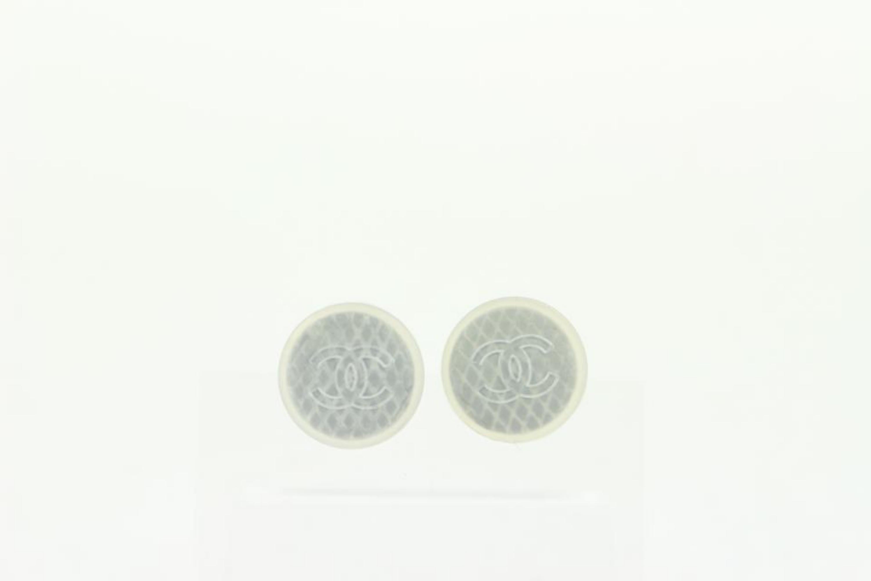 Chanel 99S Quilted Jelly CC Pierce Earrings 108c23 For Sale 7