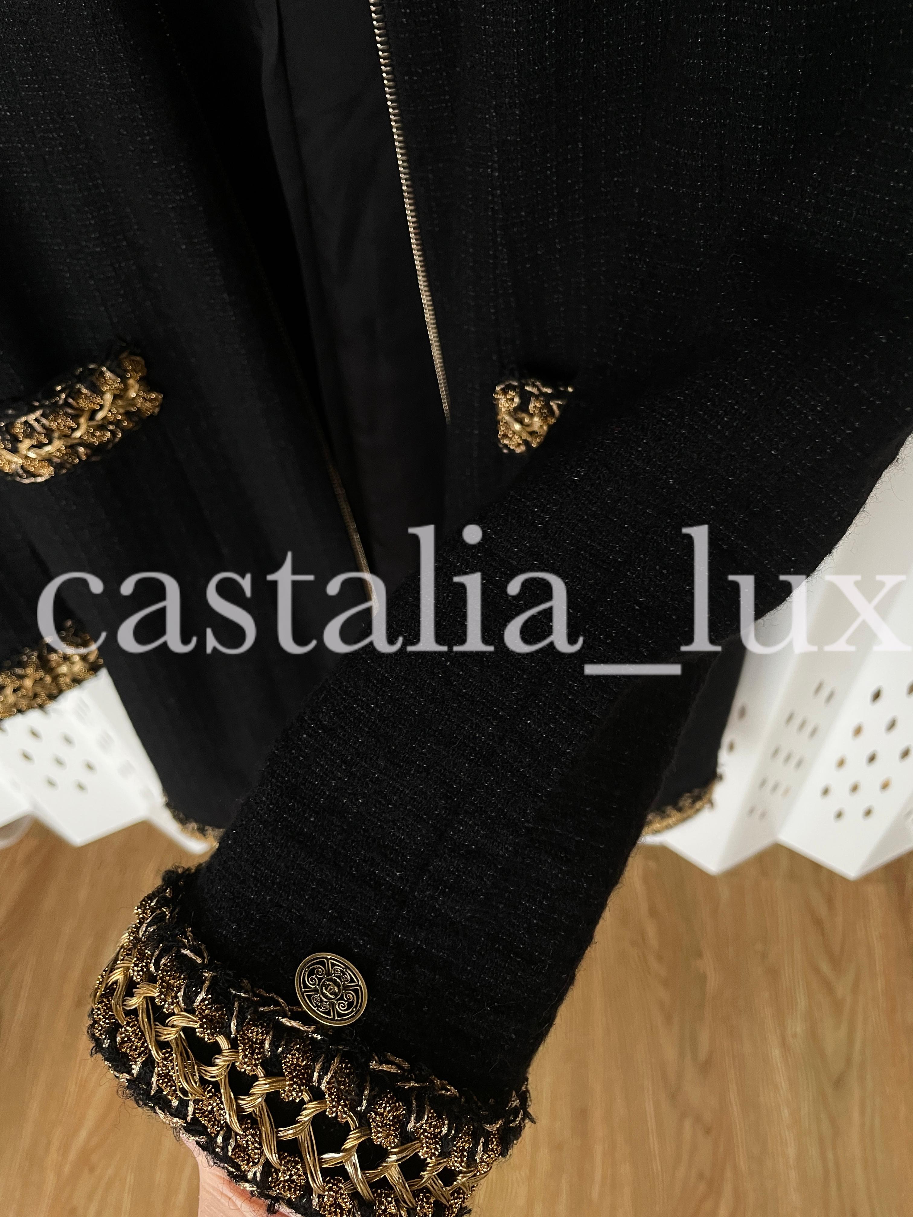 Chanel 9K$ Ad Campaign Black Tweed Jacket Coat  For Sale 15