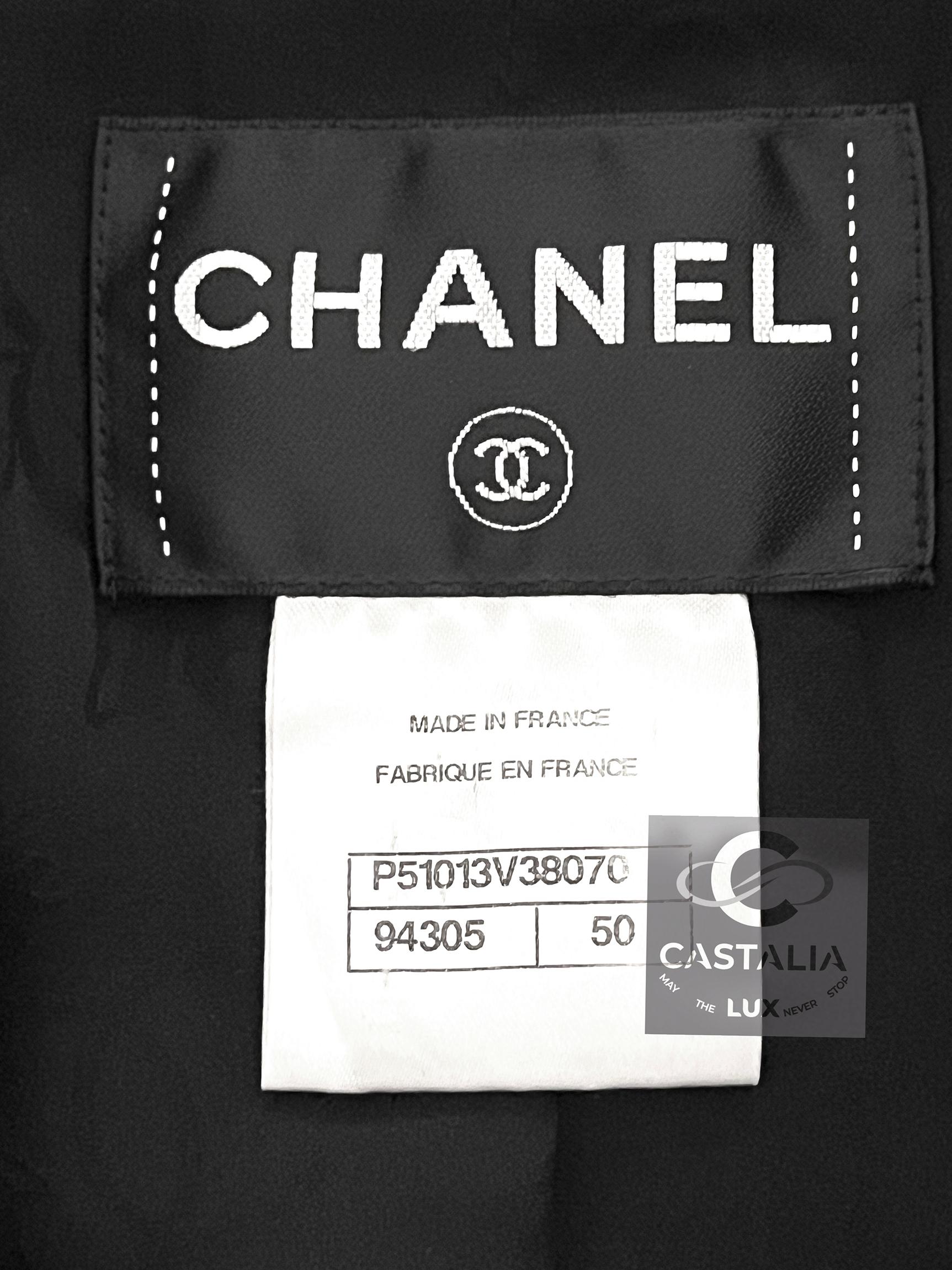 Chanel 9K$ Black Sequin Tweed Jacket 8