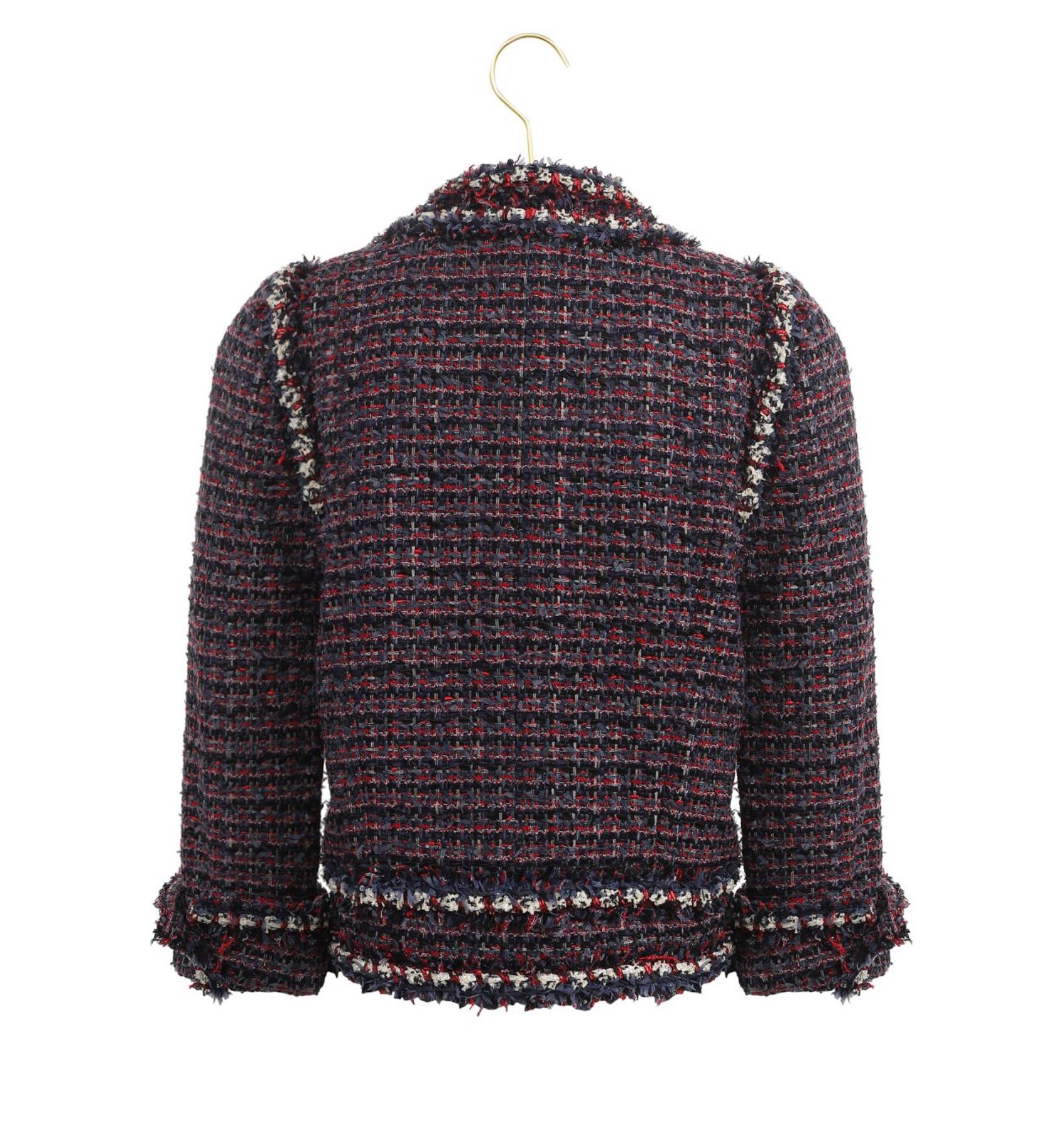 Chanel 9K$ Cara Delevingne Style Lesage Tweed Jacket 40 FR For Sale 2