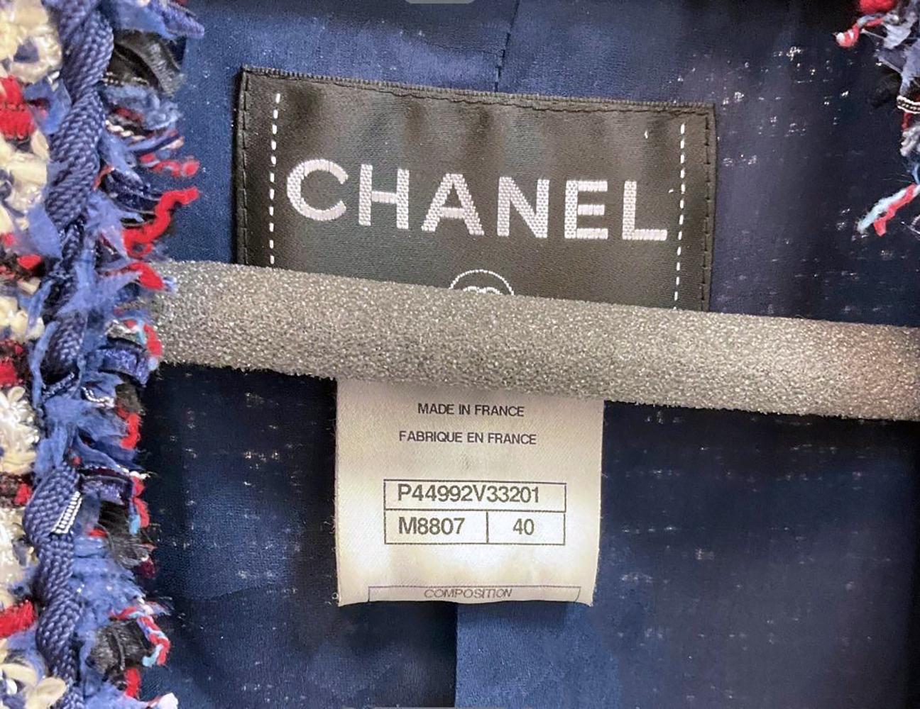 Chanel 9K$ Cara Delevingne Style Lesage Tweed Jacket 40 FR For Sale 3