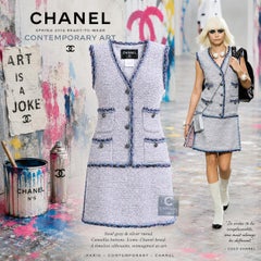 CHANEL 9K$ Iconic Cara Delevingne Style Tweed Dress 40 FR