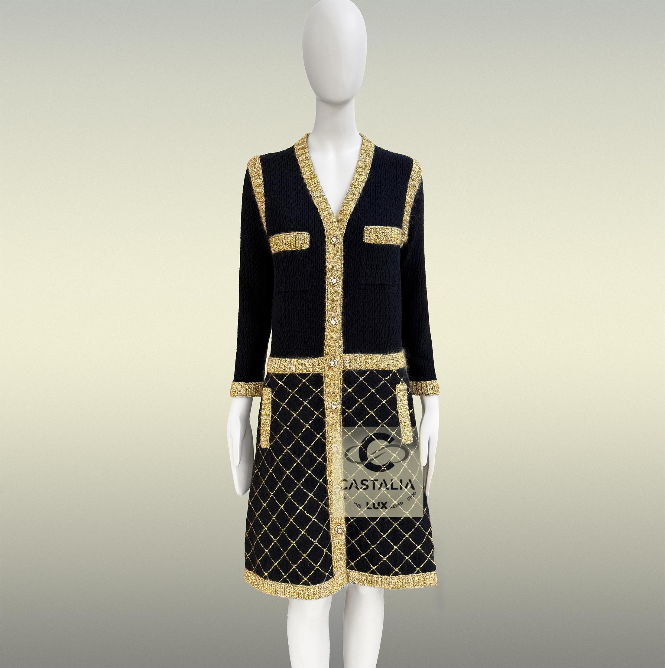Chanel 9K$ Icónico Vestido Chaqueta Acolchada Coco Brasserie 38 FR en venta 3