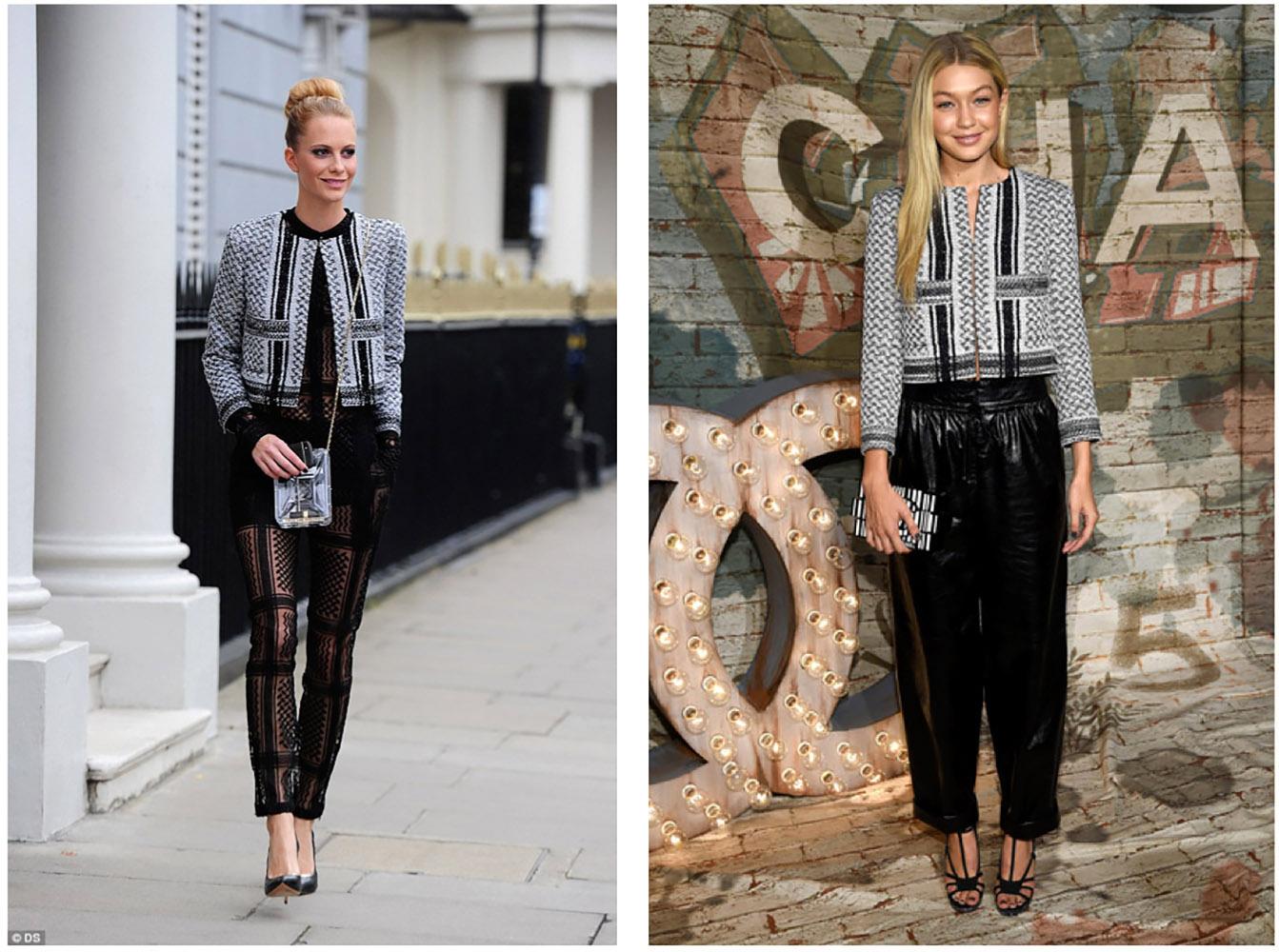 Noir Chanel 9K$  Veste emblématique Gigi Hadid en tweed