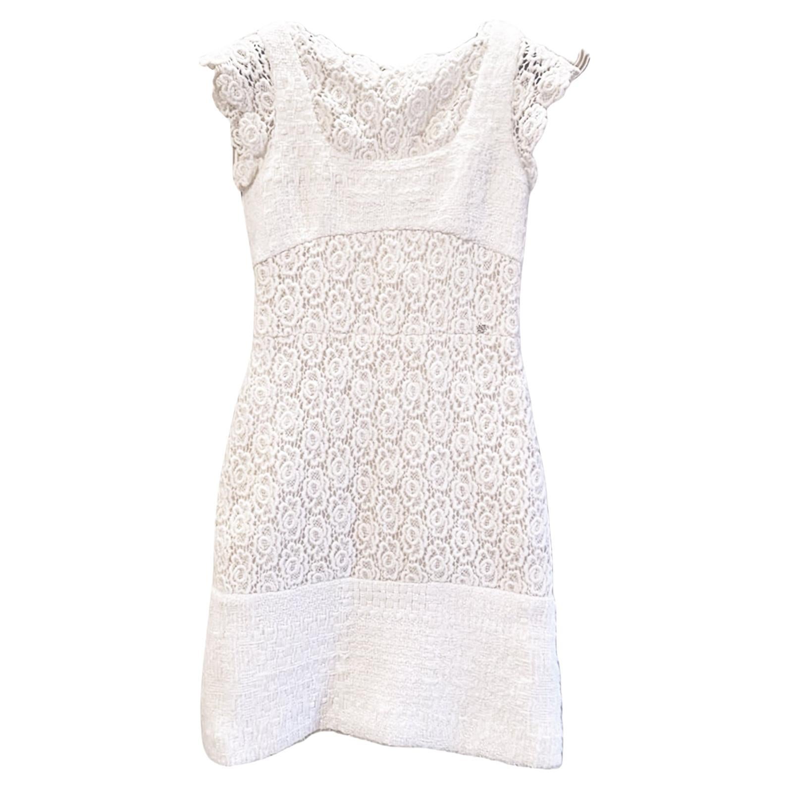 Chanel 9K$ Lesage Tweed- und Stickerei-Kleid aus Tweed im Angebot