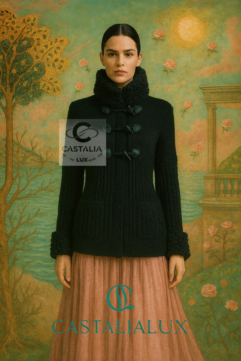 Chanel 9K$ Nueva Chaqueta negra de cachemira esponjosa 40 FR en venta 1