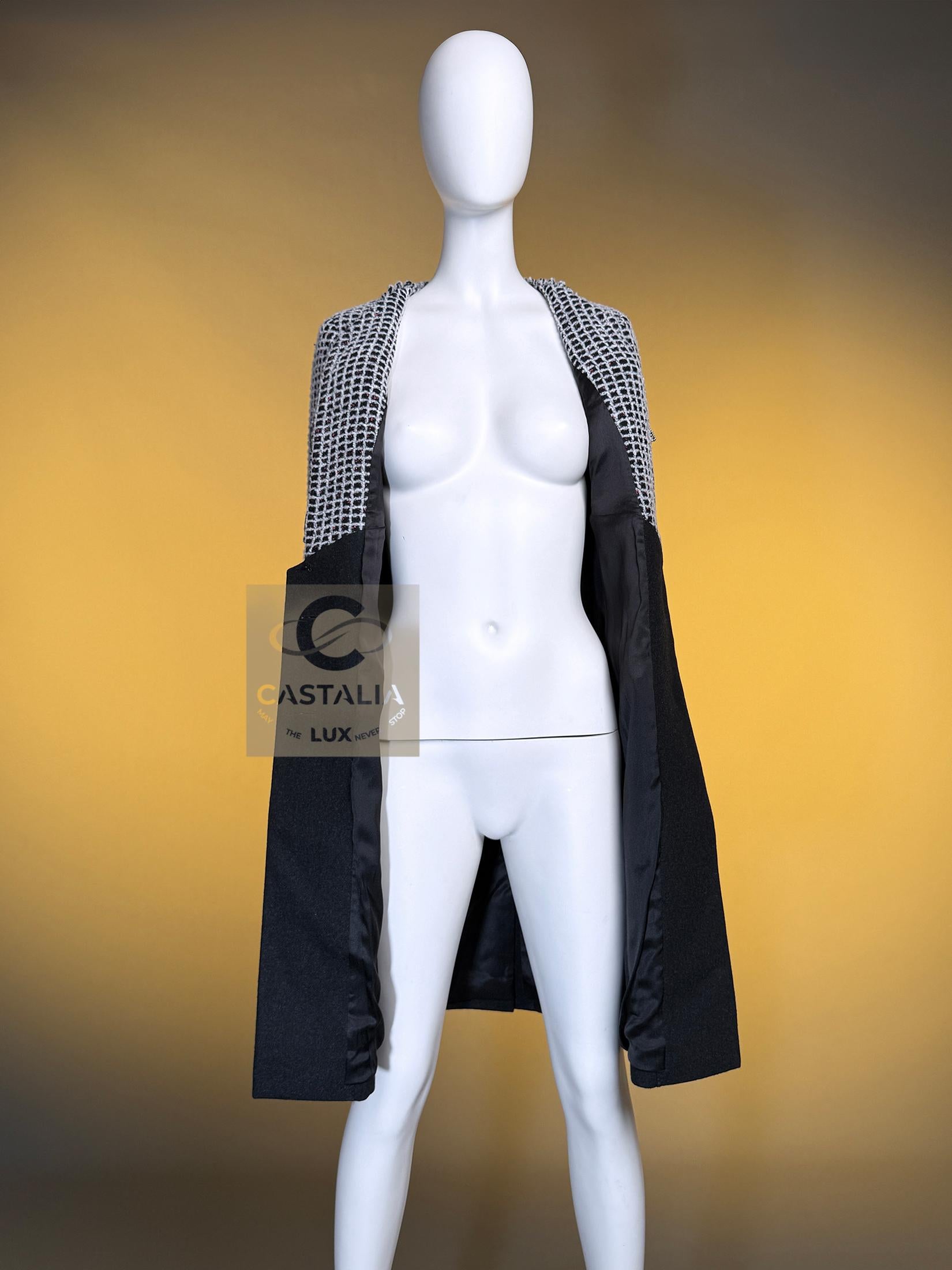 Chanel 9K$ neue CC Gripoix Knöpfe Artefakt Tweed Jacke 36 FR im Angebot 12