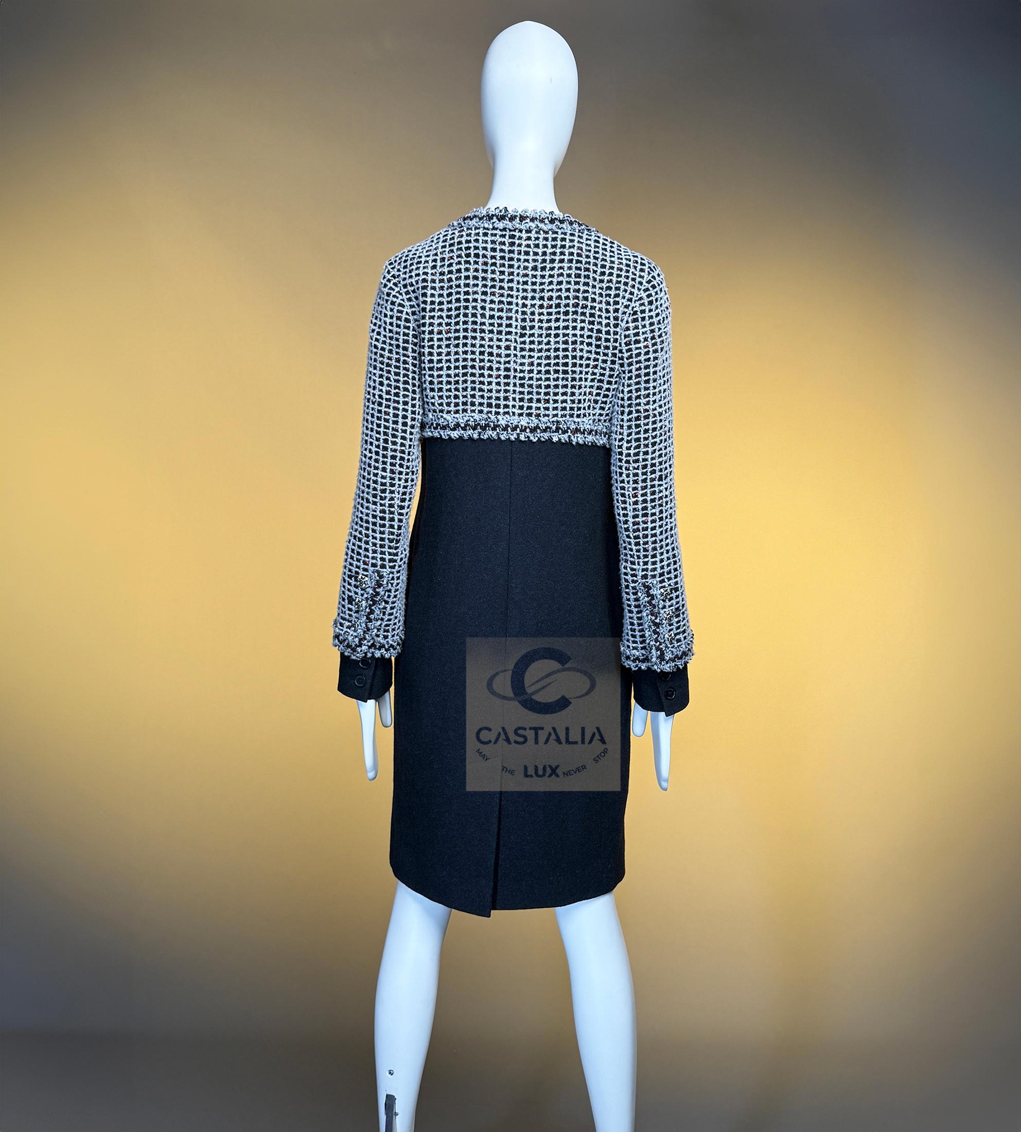 Chanel 9K$ neue CC Gripoix Knöpfe Artefakt Tweed Jacke 36 FR im Angebot 14